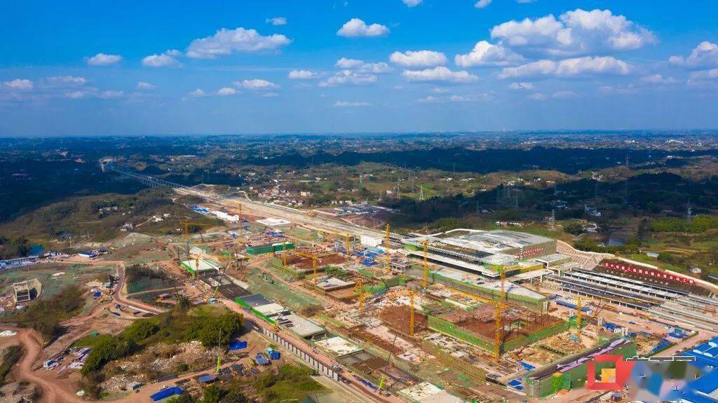 现场实拍直击高铁自贡东站最新进展