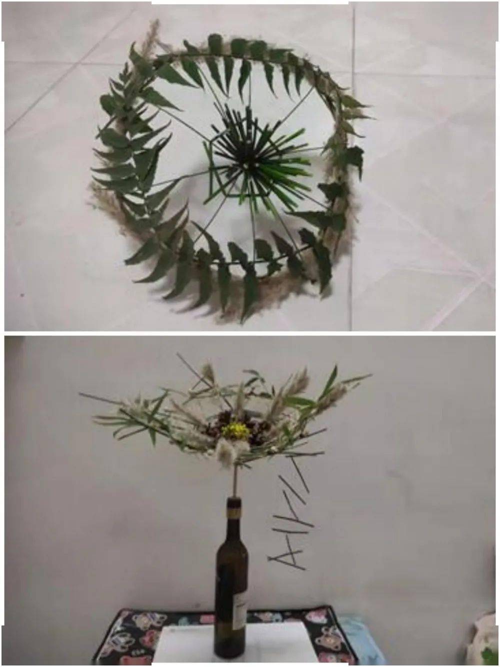 刚柔并济—铁丝铝丝的花艺架构