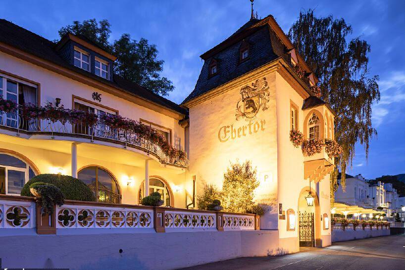 hotel ebertor酒店坐落于boppard酒城,很传统的酒店距离莱茵河仅有2