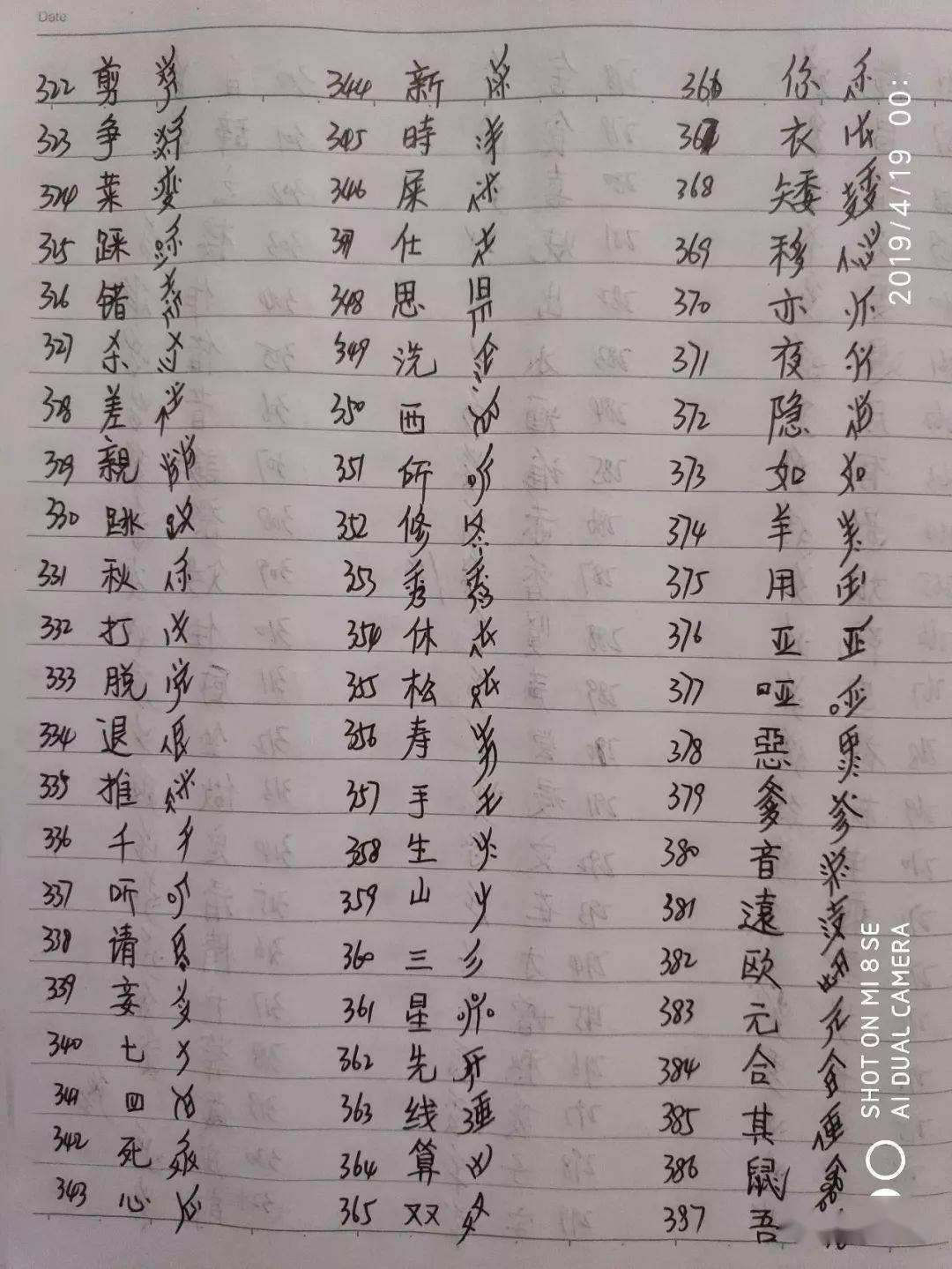 女书学:王世流整理的《标准女书字字表》_汉源