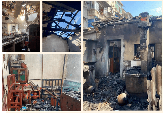 泾县一处发生火灾