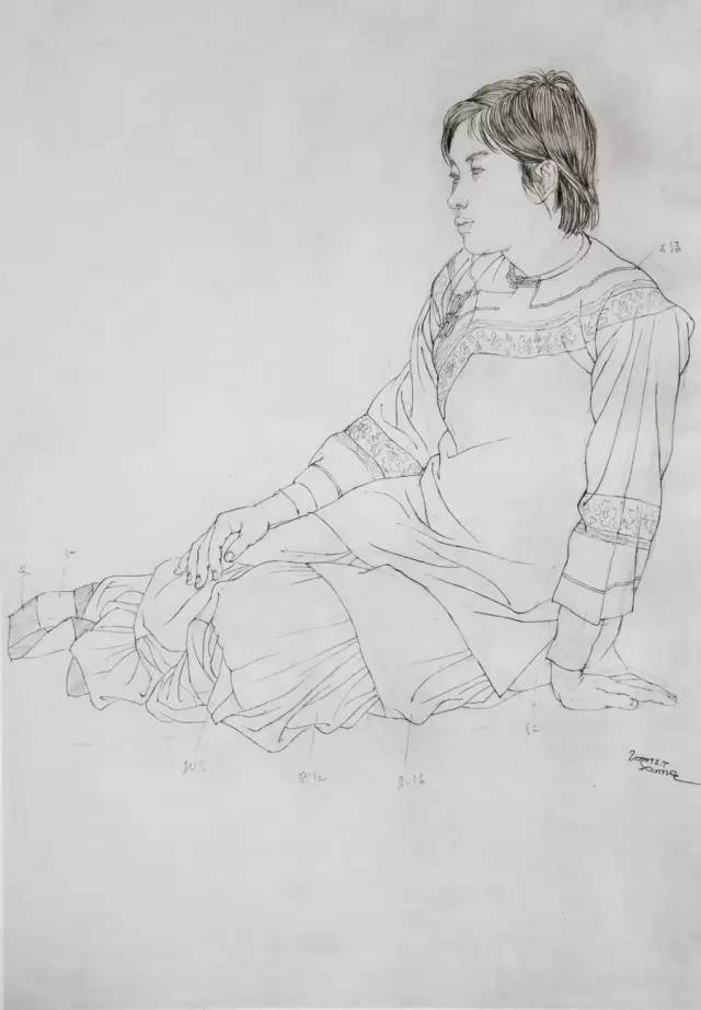国美与央美67教授的线性素描作品