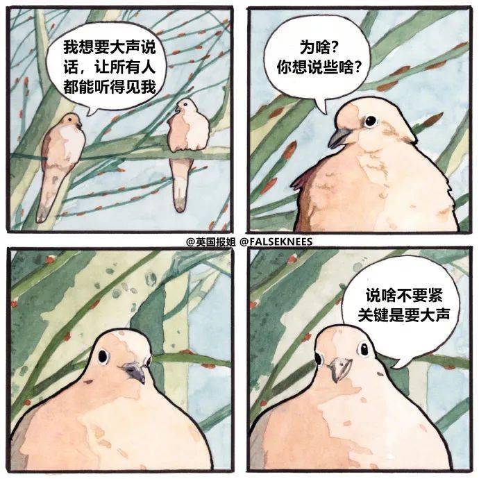 漫画家笔下的可爱鸟儿们 有些完全就是大哲学家啊 全文