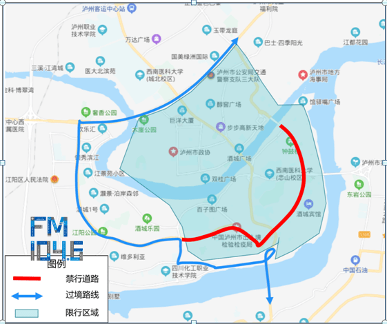 成都限摩托行区域地图图片