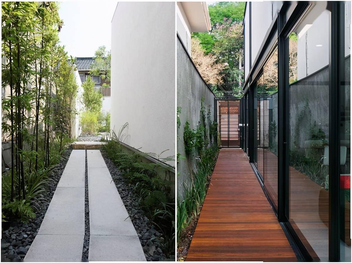 院子过道哪怕仅1m宽也要用木栅栏做顶啥时候想改阳光房都行