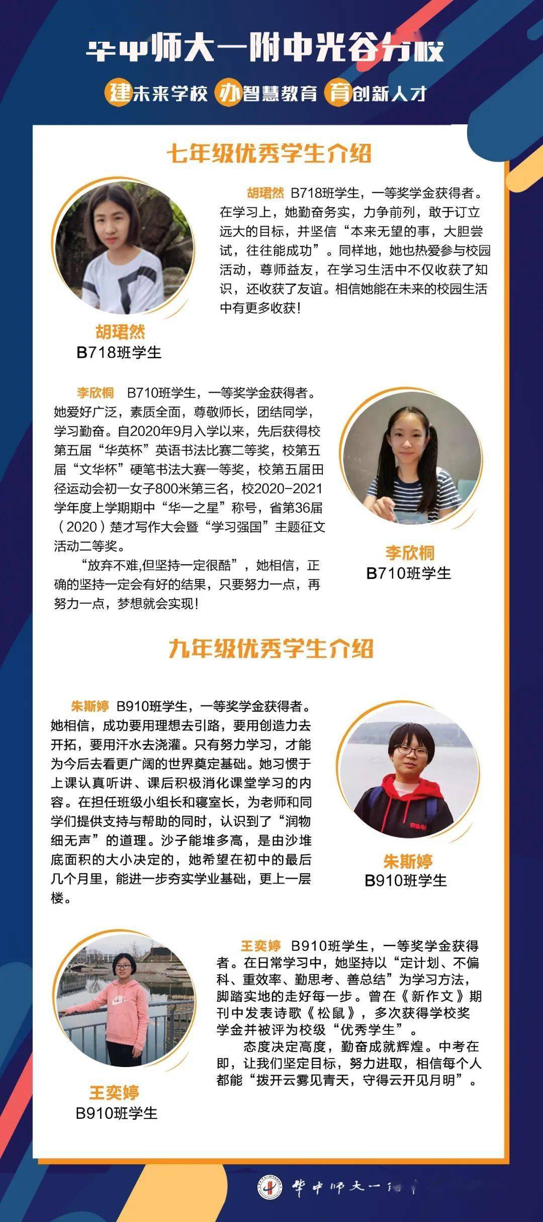 叮咚~这里有一份华一光谷优秀学生介绍等你查收