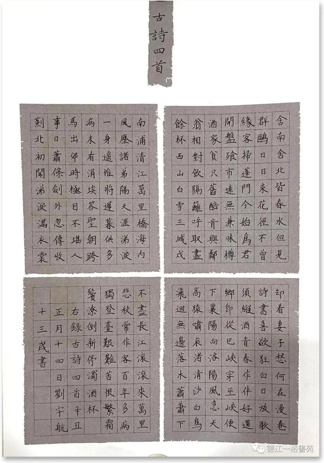 德江一格書苑迎新春元宵節學員書法作品網絡展