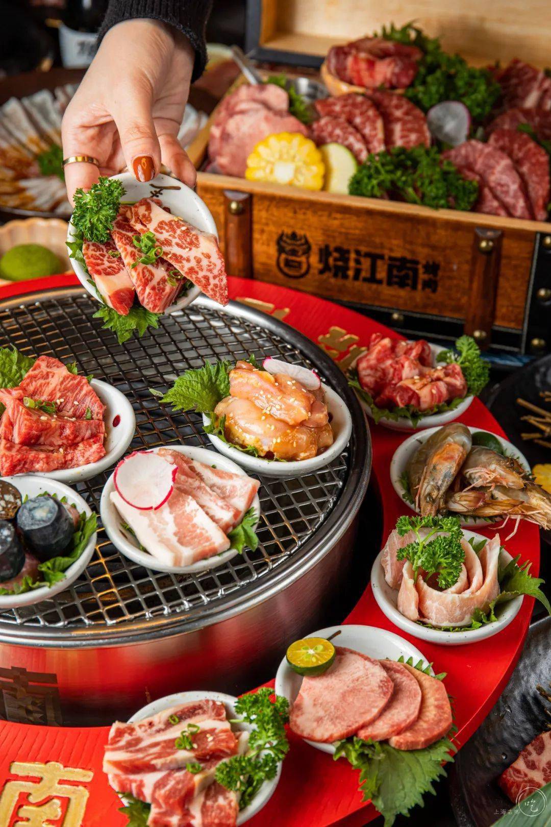 一盘集齐店里10种人气烤物,第一次来他家可以从这里入手~牛舌,牛仔骨