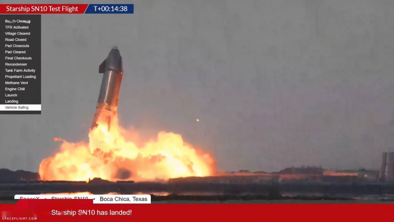 星际|快讯！SpaceX“星际飞船”原型机成功着陆数分钟后爆炸