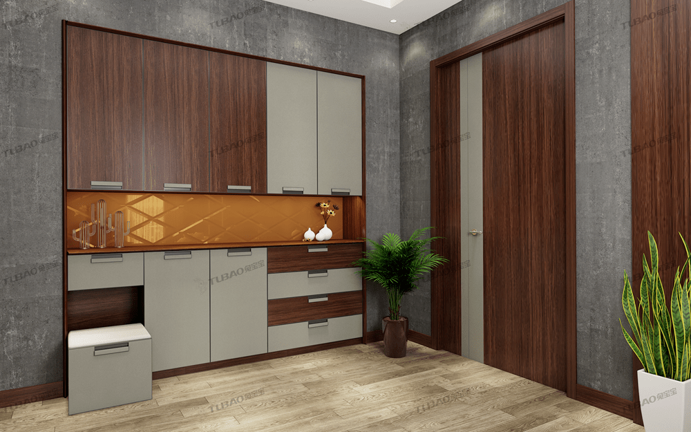 换鞋这件事肯定是能坐着就不站着更应该这种舒适性与人性化鞋柜的设计