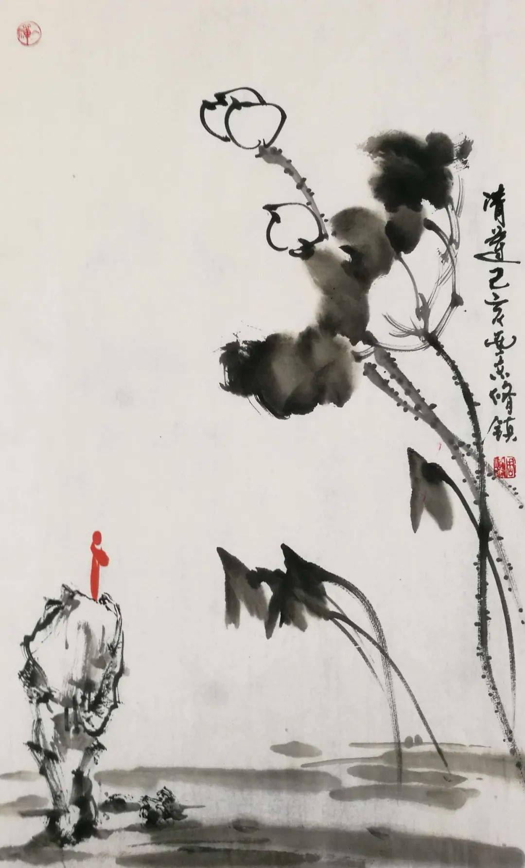 令观者净化心灵的小红人禅意画