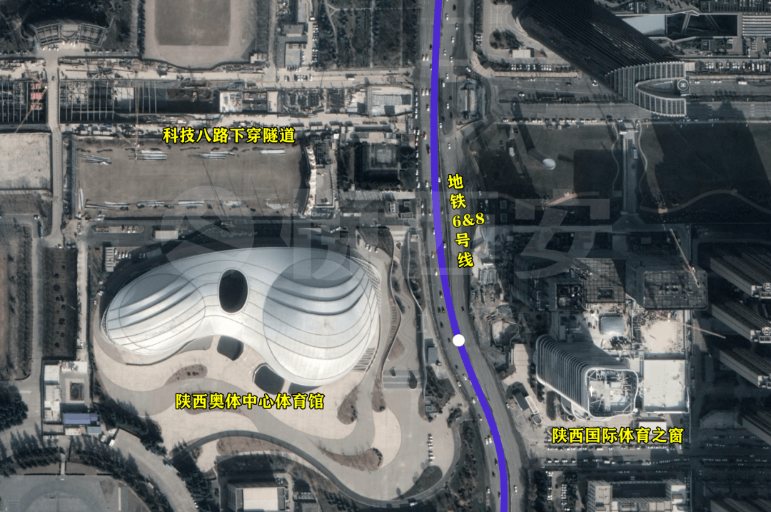 奥体,外环,欢乐谷,2021卫星图看西安大项目进展