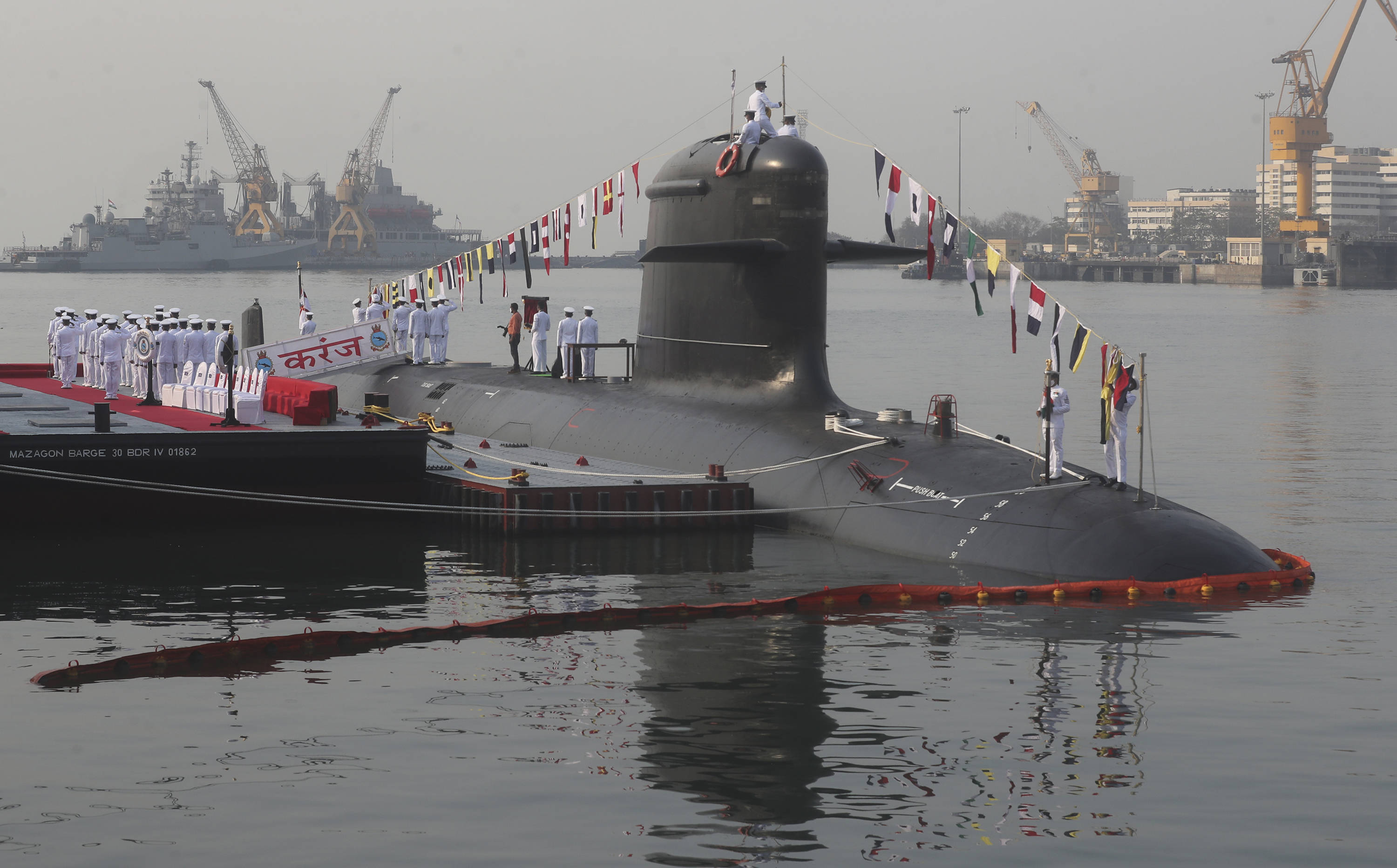印度海军第三艘鲉鱼级潜艇服役