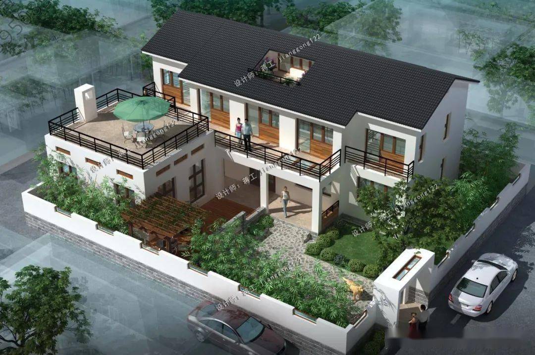 10款新农村别墅带庭院四合院三合院100年后还是全村第一