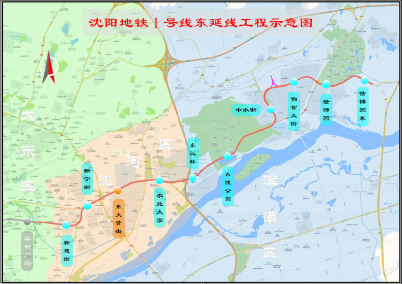 瀋陽地鐵1東,6號線最新規劃公示圖_樓市