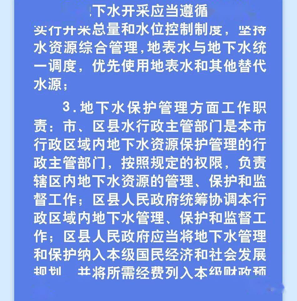 你关注了吗——中国水周系列活动之铜川市地下水保护管理办法