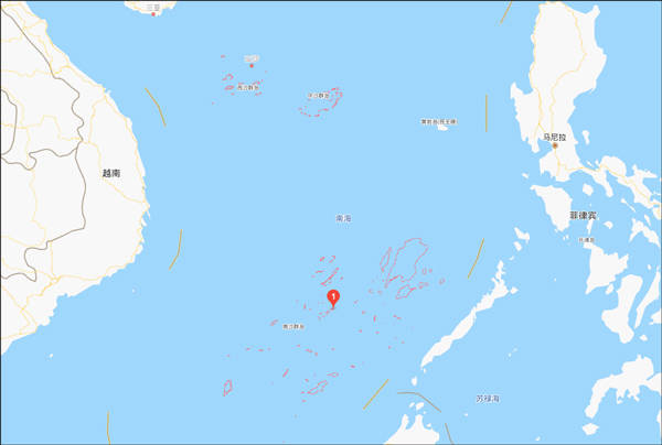 牛轭礁位置示意,图自百度地图