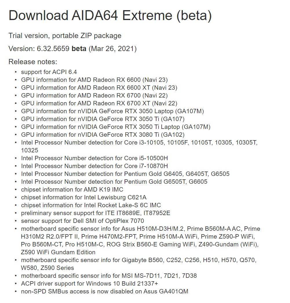 AIDA64 6.32 測試版發布，新增 RTX 3050、RX 6600 顯卡支持 科技 第2張