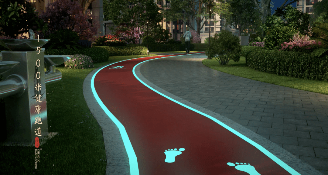 1500米环形跑道立体儿童乐园效果图宽阔户型,清风阳光自成风景赋予