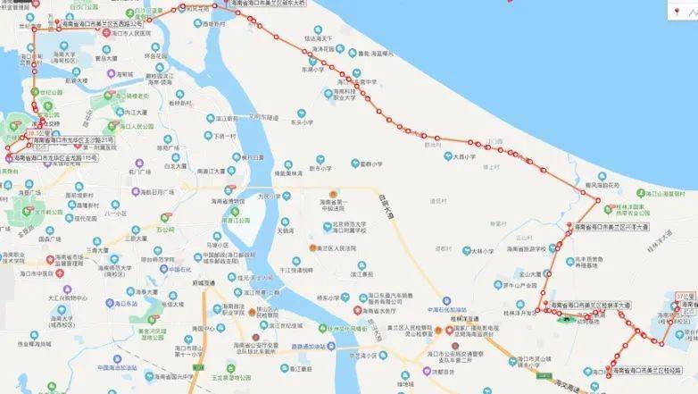 途经桂林洋大学城,高铁东站.海口新开通3条公交线路