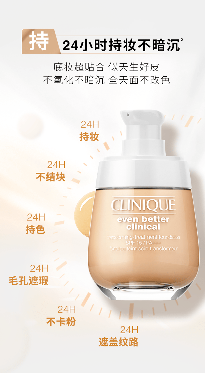 倩碧重磅新品全新302美白粉底