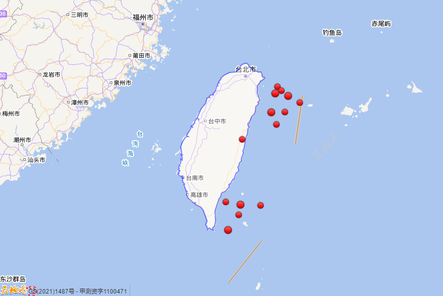 今年以來我國共發生三級以上地震134次,最大6.1級_臺灣