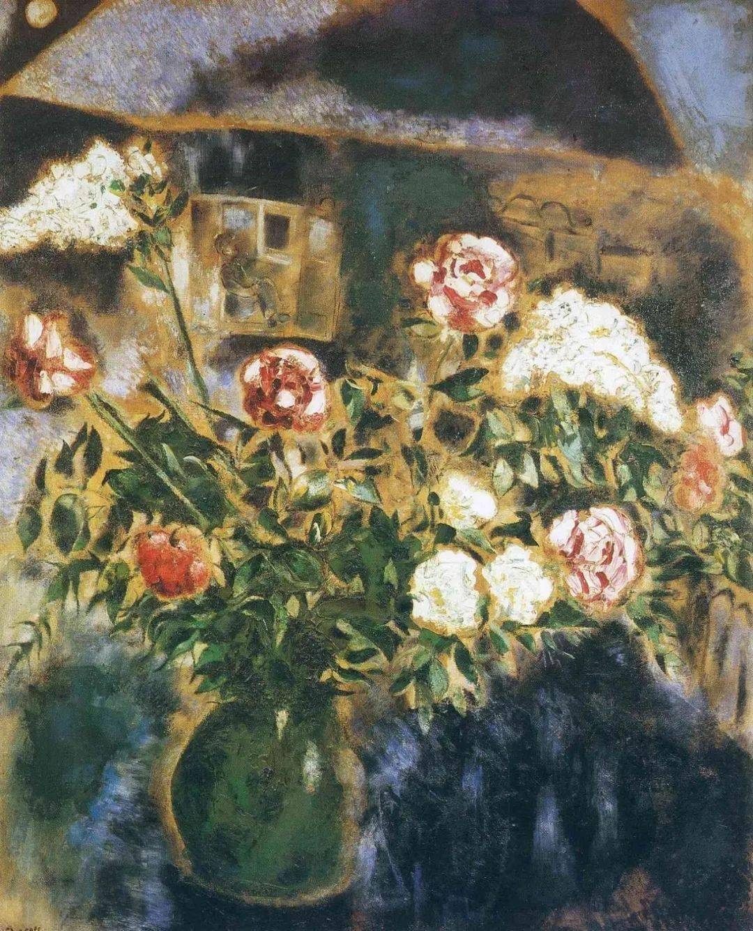 夏加尔的花与恋人_浪漫满屋