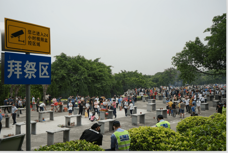 清明节三天假期,黄阁镇主要祭扫场所松庐堂共接待拜祭群众达25000