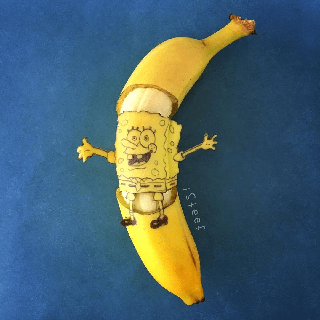 香蕉创意画作品图片图片
