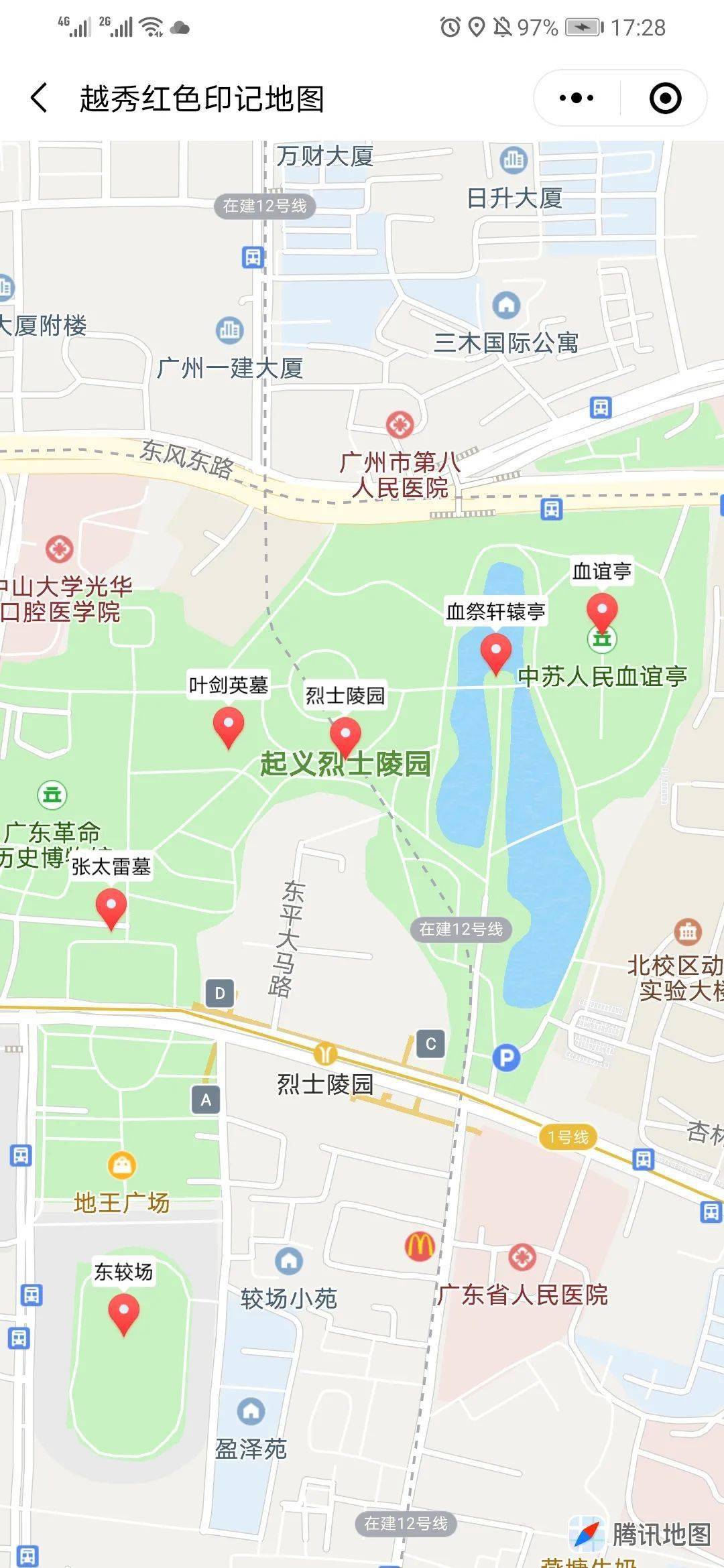 苏州烈士陵园手绘地图图片