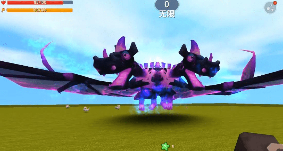 迷你世界中那些强悍的boss,黑龙这是开胃菜,它堪称团灭机器_玩家