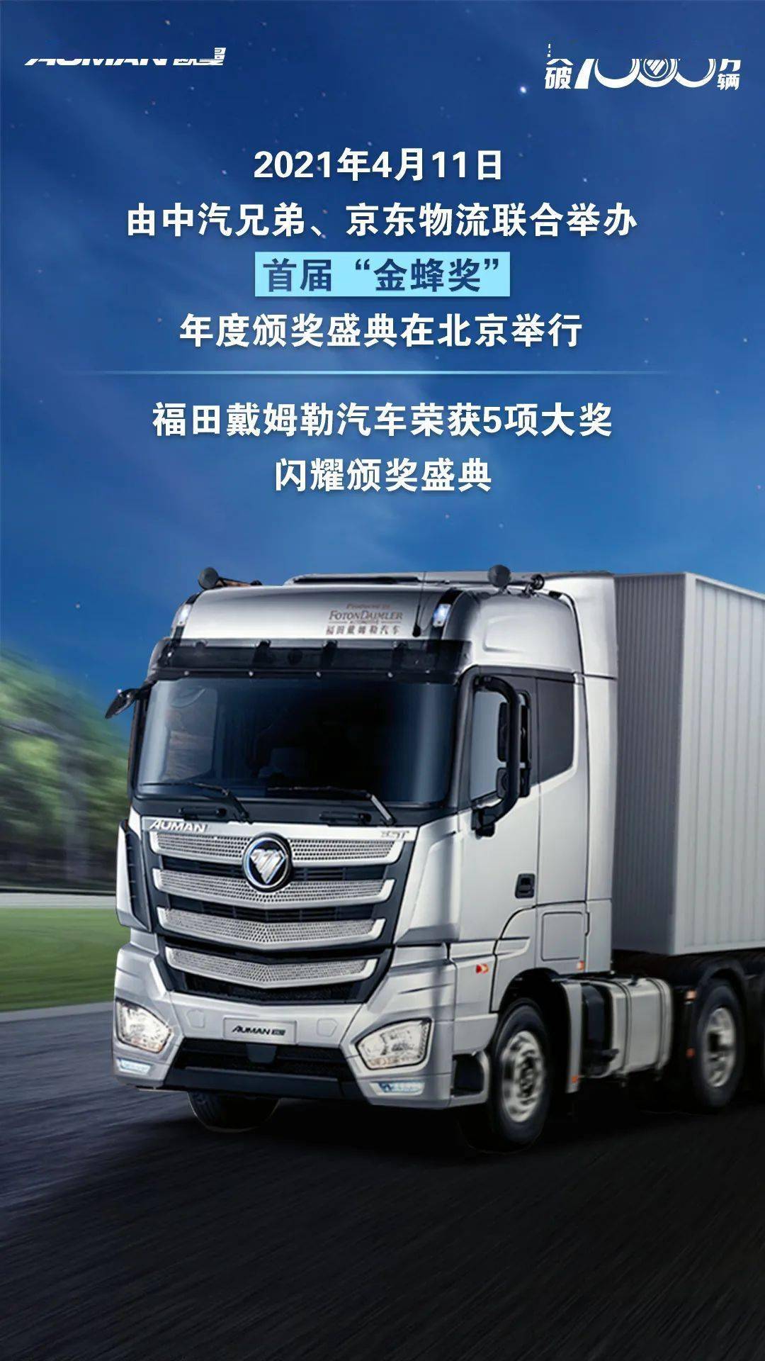 福田戴姆勒汽车斩获多项大奖!