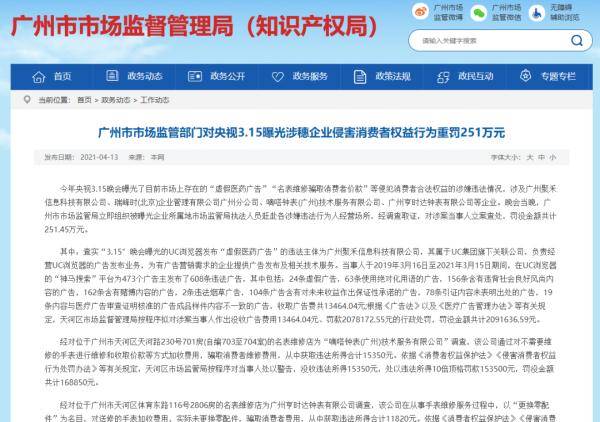 KK体育手机版：广州调查结果来了！4家企业被罚超251万元！(图1)