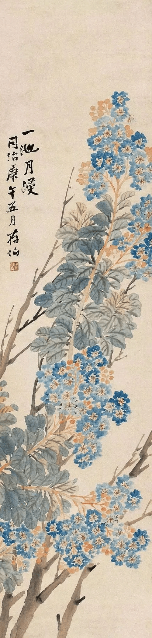 清代画家周闲笔下的花鸟画浓艳酣畅