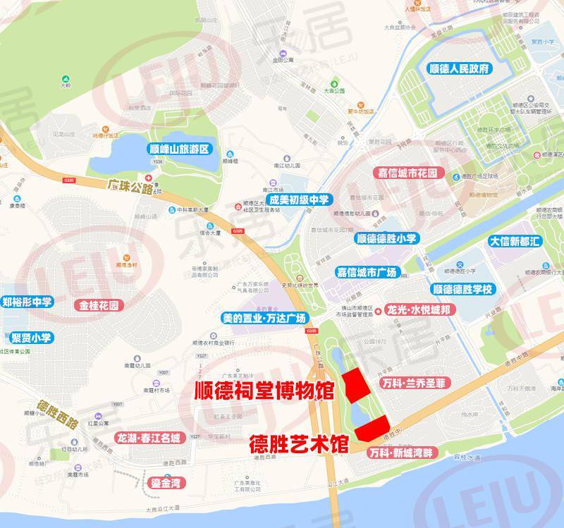 顺德将建顺德祠堂博物馆德胜艺术馆就在史努比缤纷世界南面