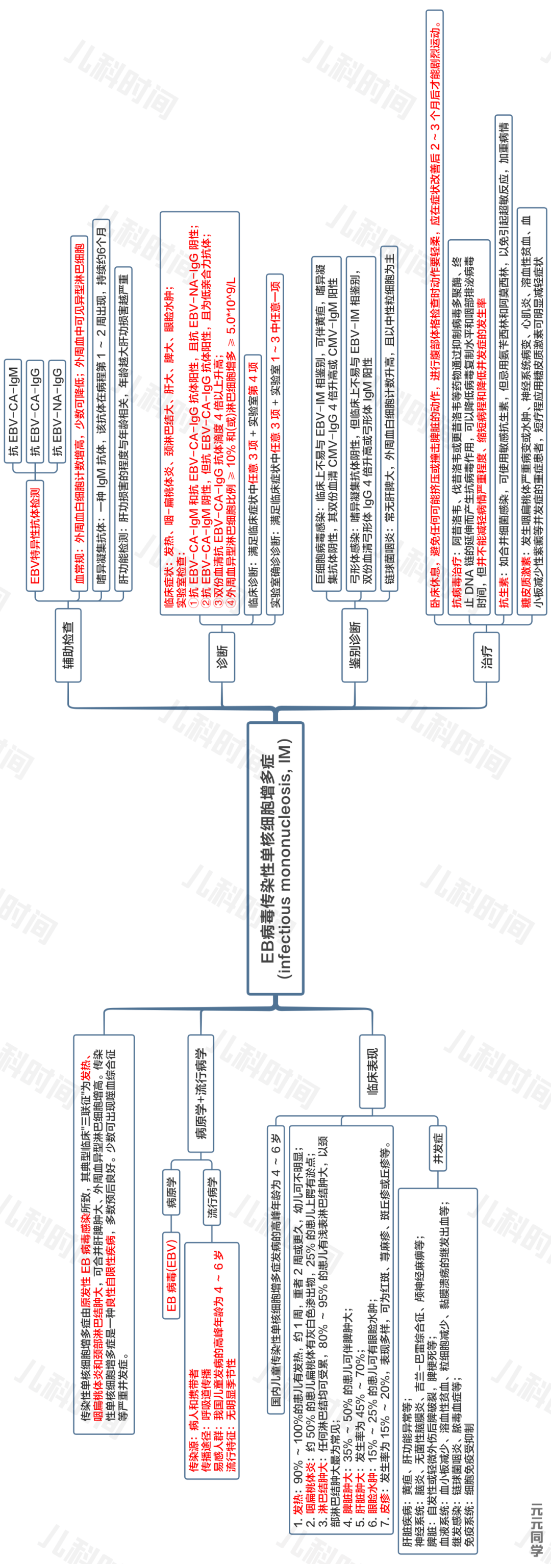 思维导图之传染性单核细胞增多症