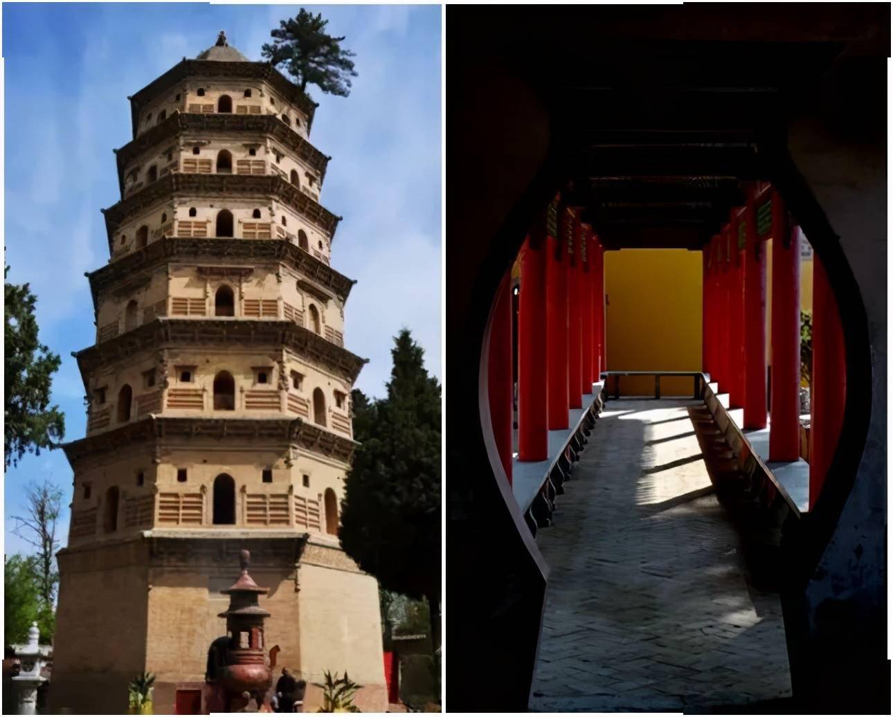 鼓楼等多个庙宇建筑有大雄宝殿,千佛殿,凌空塔建筑宏伟是崆峒山佛教最