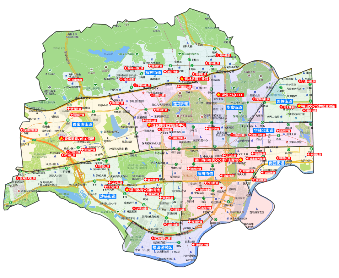 深圳市各街道分布图图片
