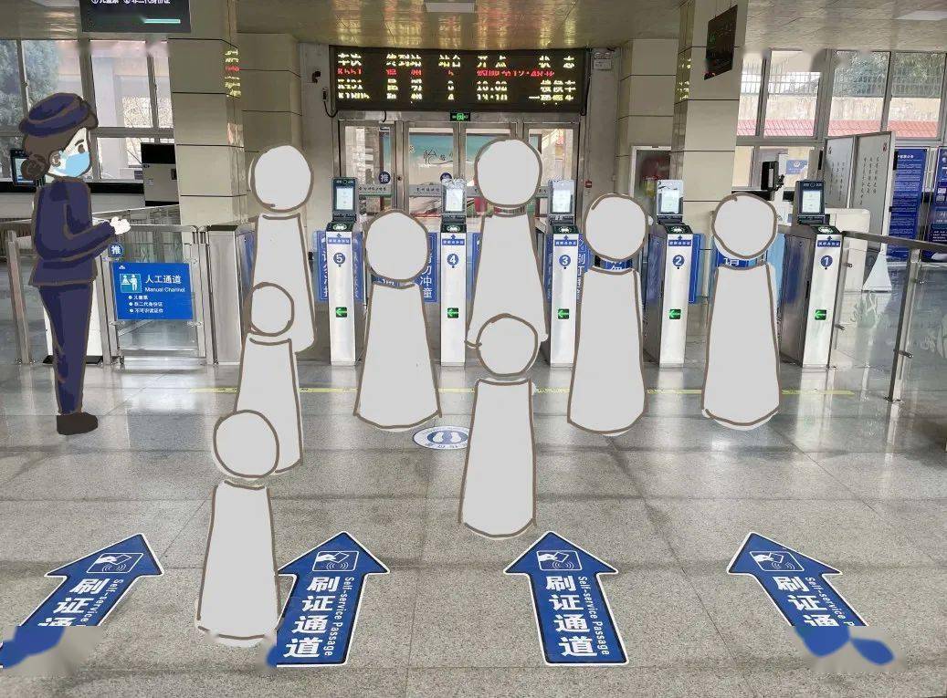 在火车站走哪个通道进站最快