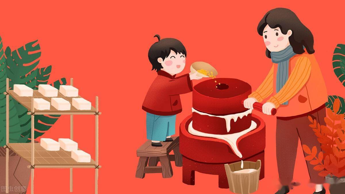 推石磨的母亲推出一个个黎明