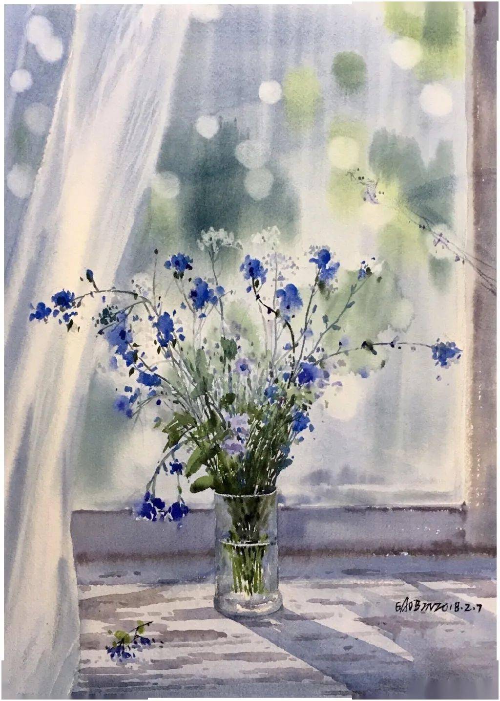 川美毕业的水彩大师笔下缤纷绚丽的花卉惊艳绝伦美到窒息看一眼就跪了