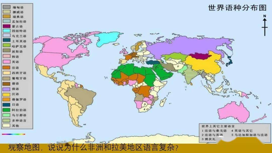 世界民族分布图高清图片