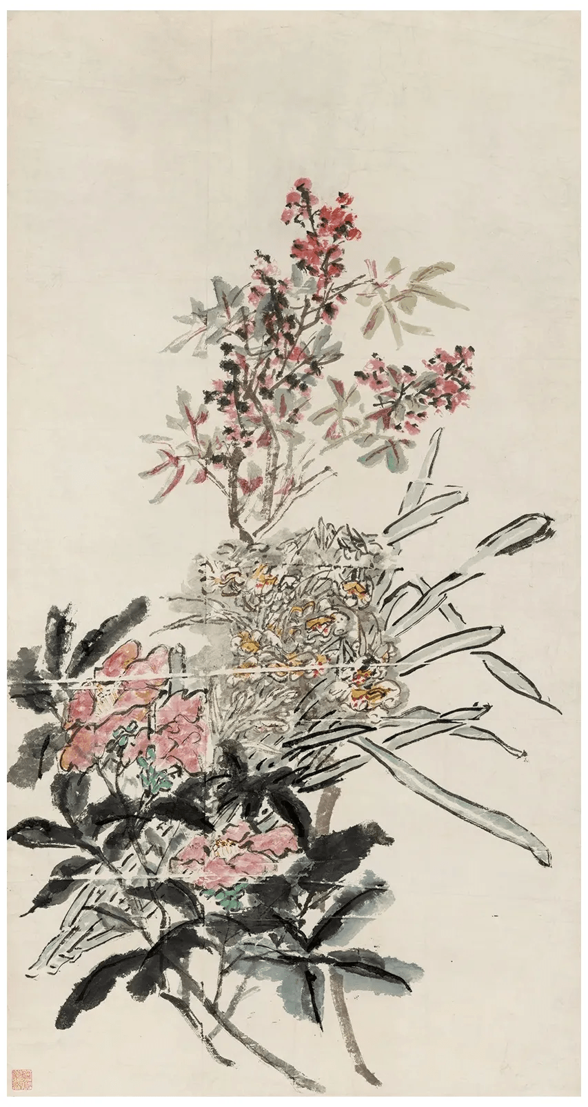 黄宾虹的花卉,清雅芬芳_cm