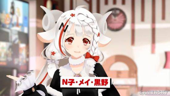 网飞公布动画频道官方vtuber白发赤瞳兽耳娘n子mei黑野