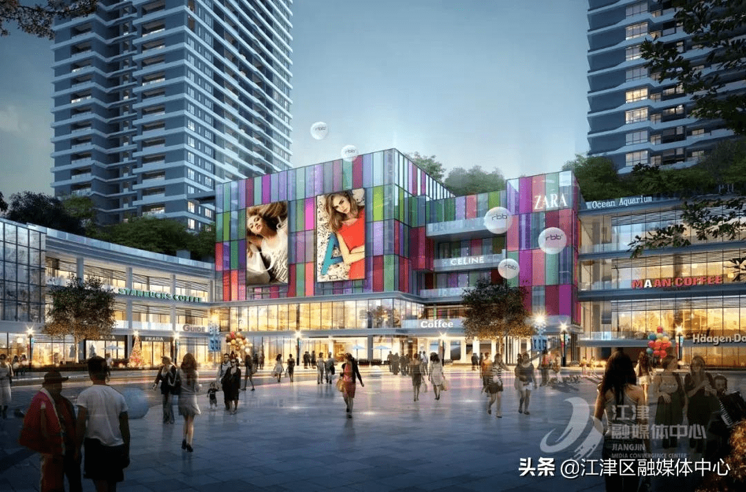 东部新城位于江津几江城区核心板块遗爱池商圈▲遗爱池商圈主体商业