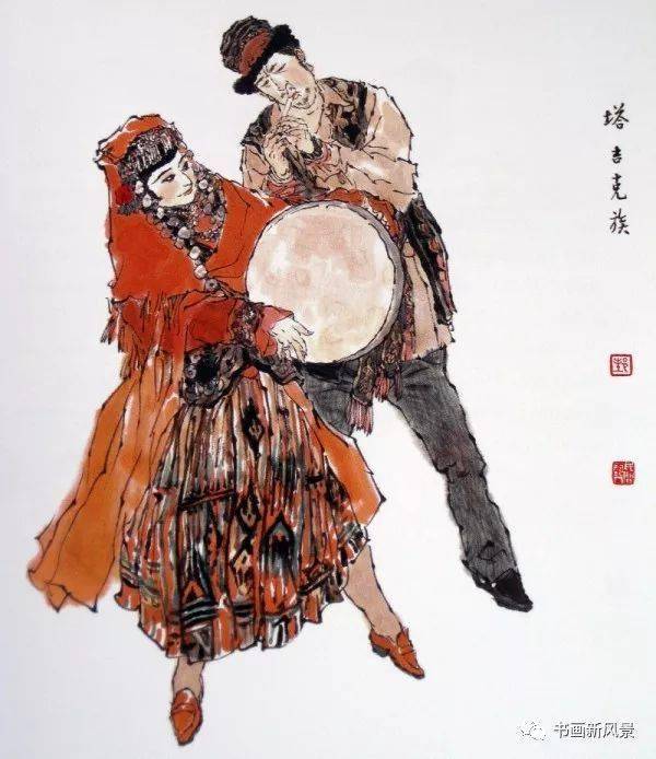 分享戴敦邦笔下的一组民族人物风情画