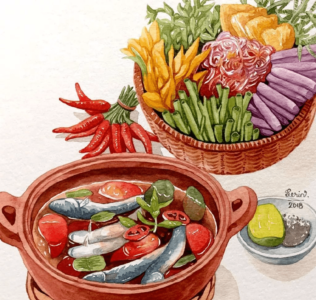 水彩美食绘看得口水都要流下来了