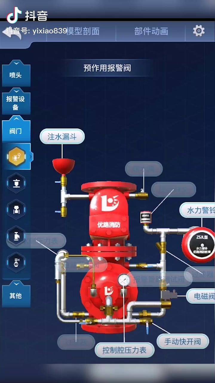 3d展示预作用报警阀收藏消防界中国消防
