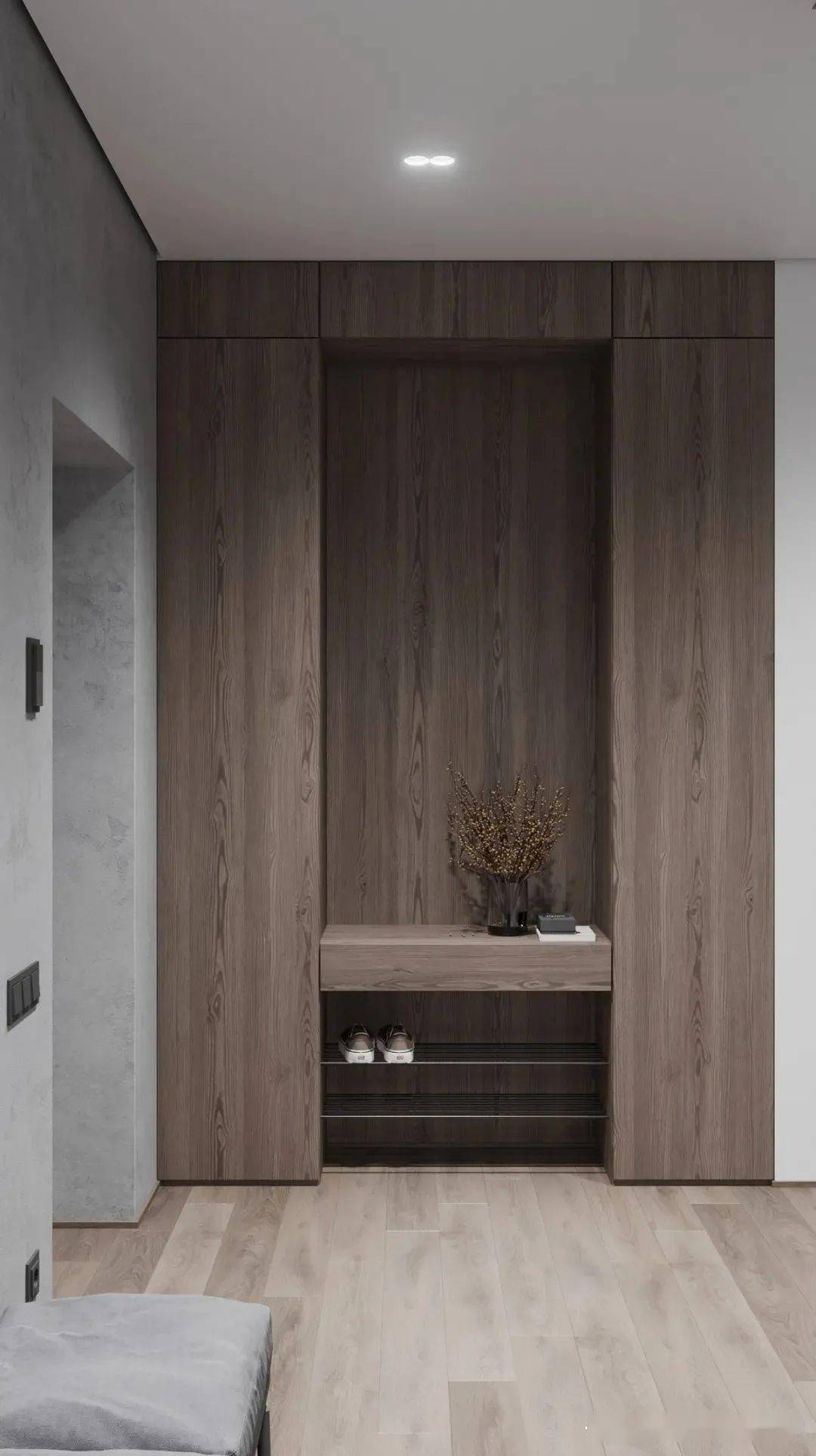 极简入户鞋柜太喜欢这样的设计了