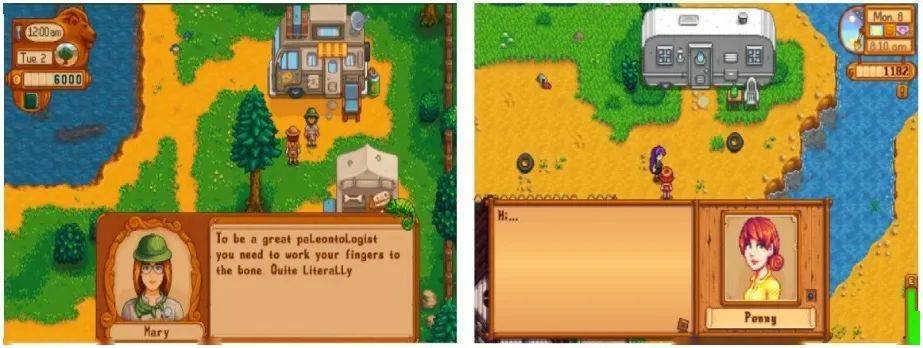 举例而言,"动物园"与"星露谷"的用户界面与对话框,都采用了木材质感